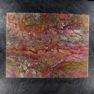 Acrylic Pour Painting 11x14 Clear coated